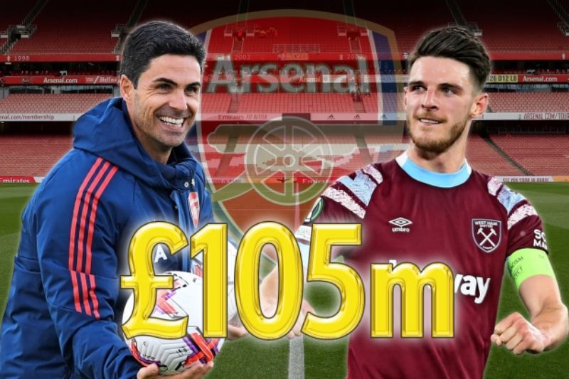 Arsenal đang đàm phán với West Ham về cấu trúc và thời hạn thanh toán 105 triệu bảng để sở hữu Declan Rice