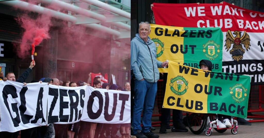 SỐC! Fan MU biểu tình phản đối nhà Glazer trong ngày ra mắt áo đấu mới mùa 2023/24