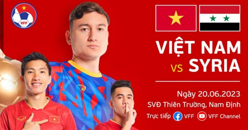 Kết quả Việt Nam vs Syria, 19h30 ngày 20/6/2023