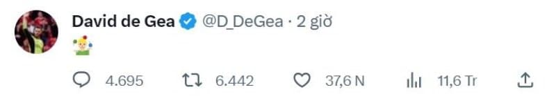 David De Gea đăng biểu tượng chú hề đầy ẩn ý